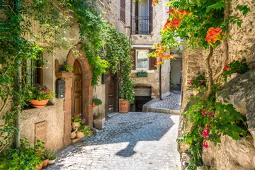 Fotobehang Keuken Toneelgezicht in Artena, oud landelijk dorp in de provincie van Rome, Latium, Midden-Italië.