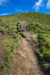 view over the beautiful landscape of Serra Devassa, Sao Miguel Island, Azores, Portugal