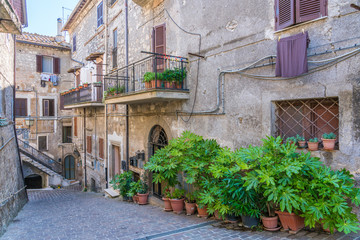 Scenic sight in the village of Carbognano, Province of Viterbo, Lazio, Italy.