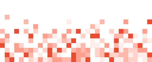 Fototapeta premium Living coral geometric checkered design pattern. Abstract background.