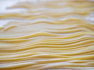 Fototapeta premium Selbst gemachte Pasta beim Trocknen