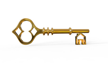 Key to a new house concept 3D illustration 