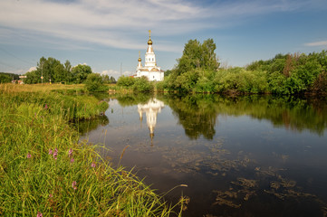 Temple of the Saint blessed Prince Alexander Nevsky, the village of Baltym, Russia, Ekaterinburg