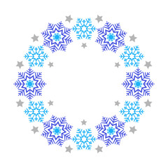 Winter snowflakes wreath  - 283382382