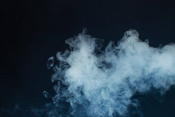 Cloud of vapor. dark blue background