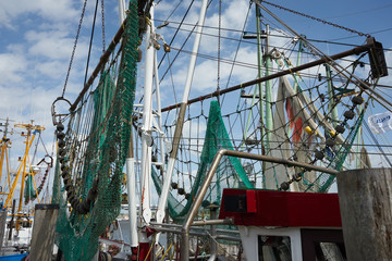 Boote mit Fischernetzen