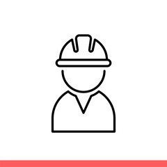 Engineer vector icon, worker symbol