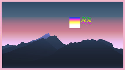 aesthetic mountain and sky landscape