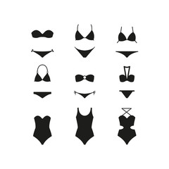 Bikini set icon. Simple vector illustration