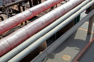 pipeline in abandoned factory