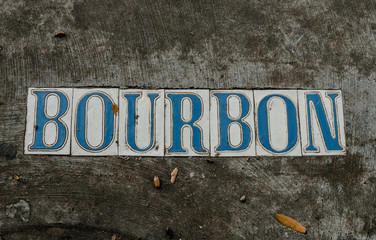 Bourbon sign in New Orleans