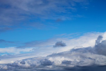 Fototapeta na wymiar blue sky, clouds, summer