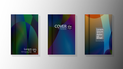 Vector collection of book cover backgrounds for brochures, leaflets, leaflets, poster templates. illustration of eps vector design 10