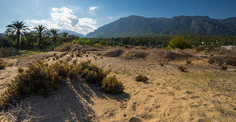 View of mountains in Kemer, Turkey