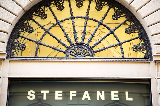 Stefanel store in Florence, Italy. It is an italian fashion company founded at 1959 by Carlo Stefanel.