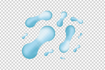 Vector realistic isolated probiotics bacteria for template decoration on the transparent background.