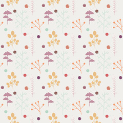 Winter decor tree seamless pattern - Fabric design collections