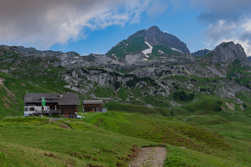 On the way in the mountains