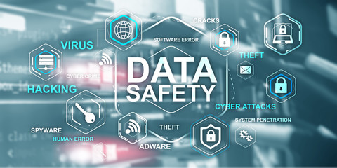 Business industrial process automation structure on modern server room background. Innovation technology concept