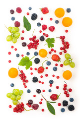 berry mix isolated on a white background