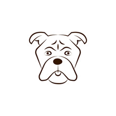 Obraz premium Boxer icon. One of the dog breeds hand draw icon