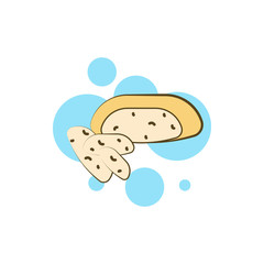 Cheese, mozzarella icon. Element of color cheese icon