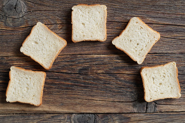 Slices of mini toasts