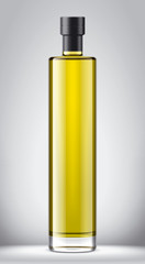 Glass bottle on background. Foil version