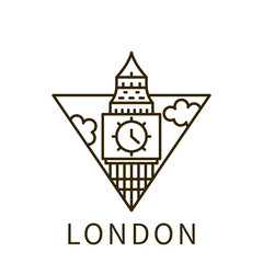 London icon. Element of city in triangle icon