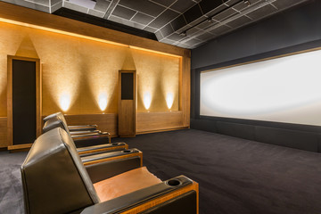 Luxury Home Theater Design. Home Cinema Room. Private Screening Room.