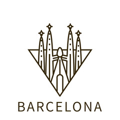 Barcelona icon. Element of city in triangle icon