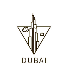 Dubai icon. Element of city in triangle icon