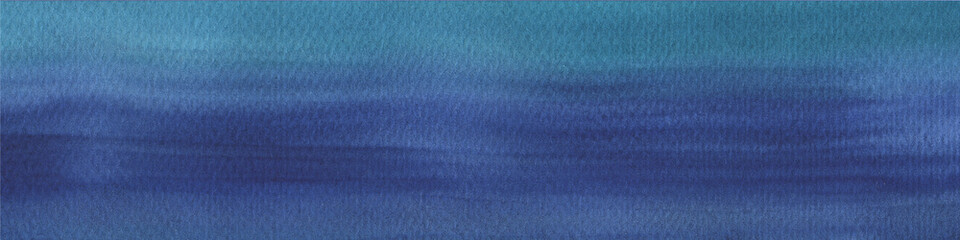 Dark rich blue watercolor hand drawn background with strokes and divorces. Abstract background for design, layouts, banner and patterns.