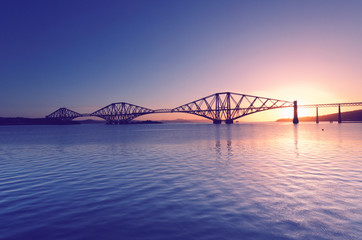 Edinburgh, Forth Bridge at sunrise