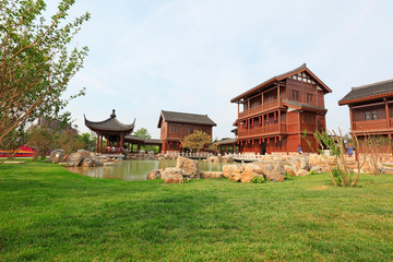 Chinese classical architecture in a park