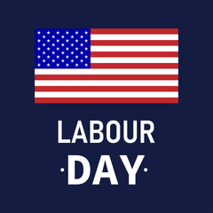 Labor Day logo Poster, banner, brochure or flyer design with stylish text 1st May Happy Labor Day on American