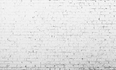 Abstract weathered white brick wall texture. Architecture detail abstract brick wallpaper.