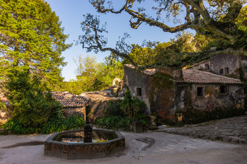 Obraz premium Medieval cloister of the Capuchin monastery in Sintra, Portugal