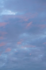 Bright friendly blue orange cloudy sky