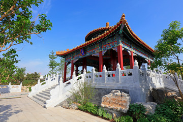 The scenery of the South Lake Park in Tangshan, China