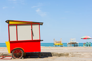 Street vendors cart.