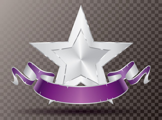 silver star purple banner sharpen