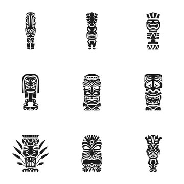 Aloha idol icon set. Simple set of 9 aloha idol vector icons for web design isolated on white background