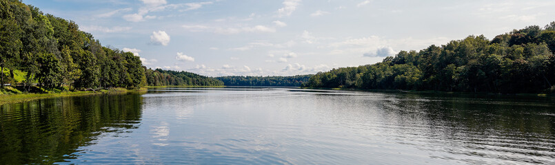 Fototapeta na wymiar Asveja lake near Dubingiai, Lithuania