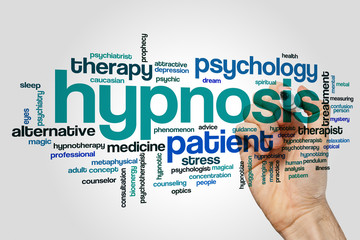 Hypnosis word cloud - obrazy, fototapety, plakaty