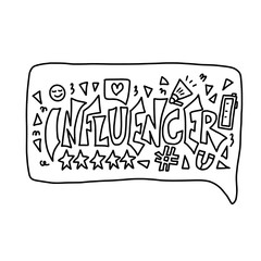 Influencer quote. Vector concept desing.