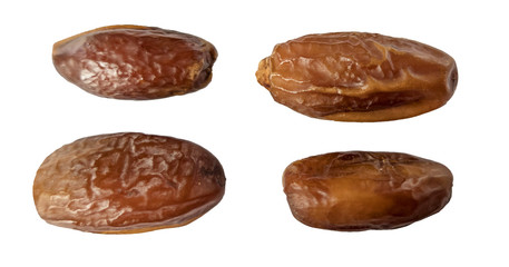 Dried fruit dates isolated on white background