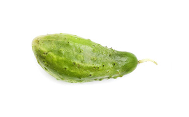 Green cucumber vegetable isolated on white background