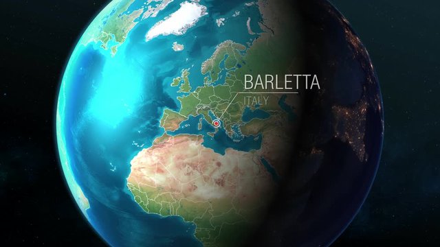 Italy - Barletta - Zooming from space to earth