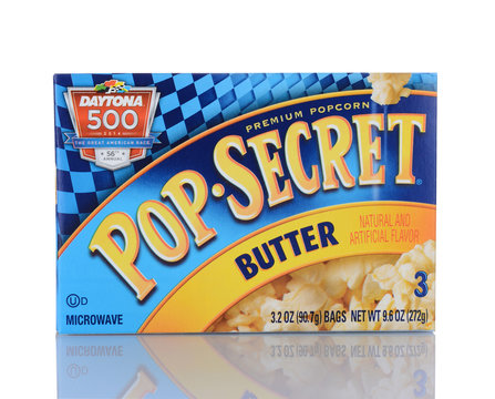 IRVINE, CA - January 29, 2014: A 13 oz box of Pop Secret microwave popcorn. Introduced in 1984 by General Mills, the brand is now owned by Diamond Foods.